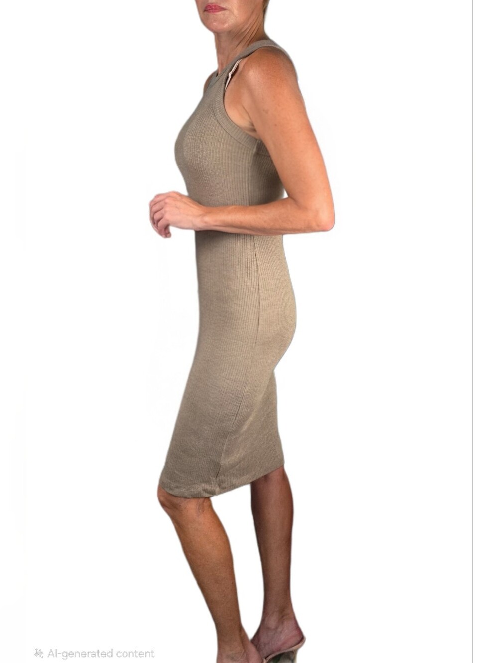 WSLY The Rivington Ribbed Dress In Walnut Heather - Picture 5 of 8